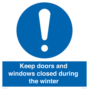 MV10468: Keep doors and windows closed during the winter