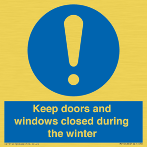 MV10468: Keep doors and windows closed during the winter