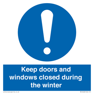 MV10468: Keep doors and windows closed during the winter
