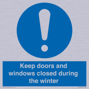 MV10468: Keep doors and windows closed during the winter