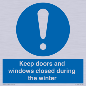 MV10468: Keep doors and windows closed during the winter