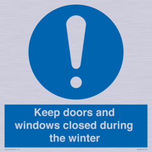 MV10468: Keep doors and windows closed during the winter