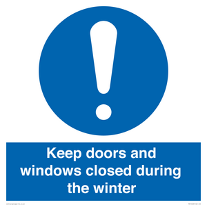 MV10468: Keep doors and windows closed during the winter