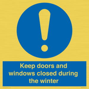 MV10468: Keep doors and windows closed during the winter