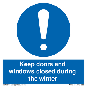 MV10468: Keep doors and windows closed during the winter
