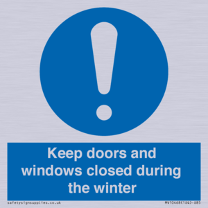 MV10468: Keep doors and windows closed during the winter
