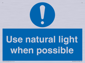 MV10470: Use natural light when possible
