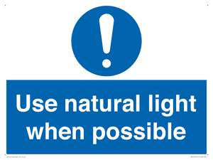 MV10470: Use natural light when possible