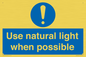 MV10470: Use natural light when possible