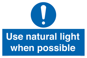 MV10470: Use natural light when possible