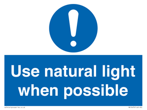 MV10470: Use natural light when possible