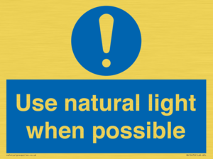 MV10470: Use natural light when possible