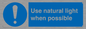 MV10470: Use natural light when possible