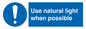 MV10470: Use natural light when possible
