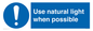 MV10470: Use natural light when possible