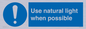 MV10470: Use natural light when possible