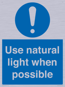 MV10470: Use natural light when possible