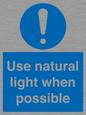 MV10470: Use natural light when possible