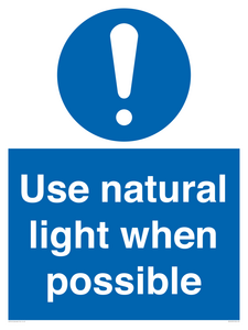 MV10470: Use natural light when possible