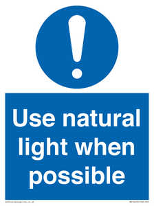 MV10470: Use natural light when possible