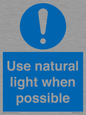 MV10470: Use natural light when possible
