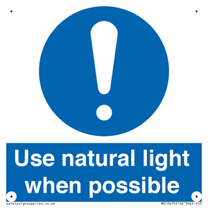 MV10470: Use natural light when possible
