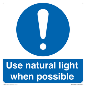 MV10470: Use natural light when possible
