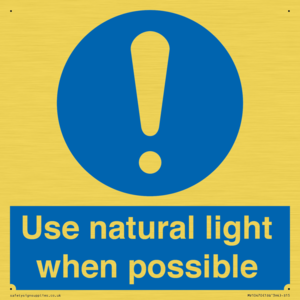MV10470: Use natural light when possible