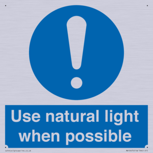 MV10470: Use natural light when possible