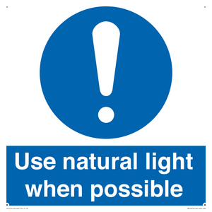 MV10470: Use natural light when possible