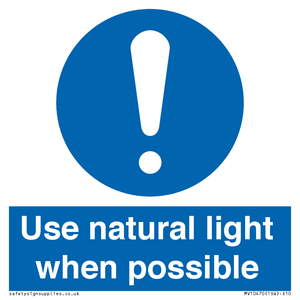 MV10470: Use natural light when possible