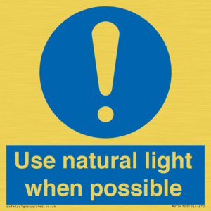 MV10470: Use natural light when possible