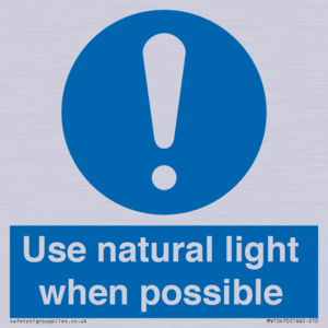 MV10470: Use natural light when possible