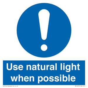 MV10470: Use natural light when possible
