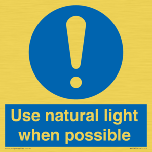 MV10470: Use natural light when possible