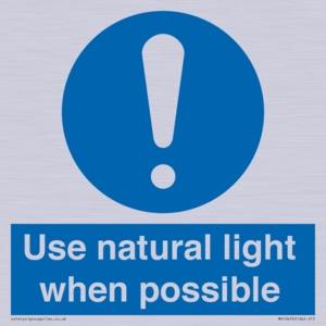 MV10470: Use natural light when possible