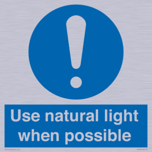 MV10470: Use natural light when possible