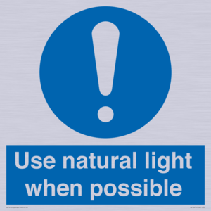 MV10470: Use natural light when possible