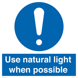 MV10470: Use natural light when possible