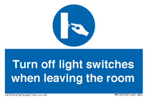 MV10476: Turn off light switches when leaving the room