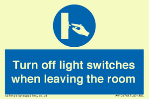 MV10476: Turn off light switches when leaving the room
