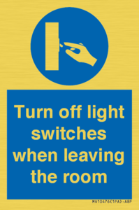 MV10476: Turn off light switches when leaving the room