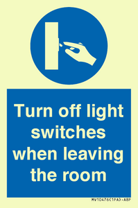 MV10476: Turn off light switches when leaving the room