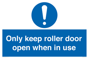 MV10478: Only keep roller door open when in use