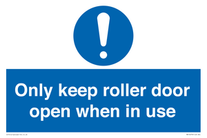 MV10478: Only keep roller door open when in use