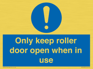 MV10478: Only keep roller door open when in use