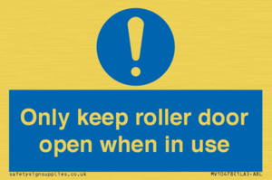 MV10478: Only keep roller door open when in use