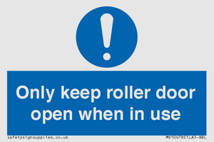 MV10478: Only keep roller door open when in use