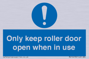 MV10478: Only keep roller door open when in use
