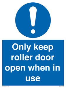 MV10478: Only keep roller door open when in use
